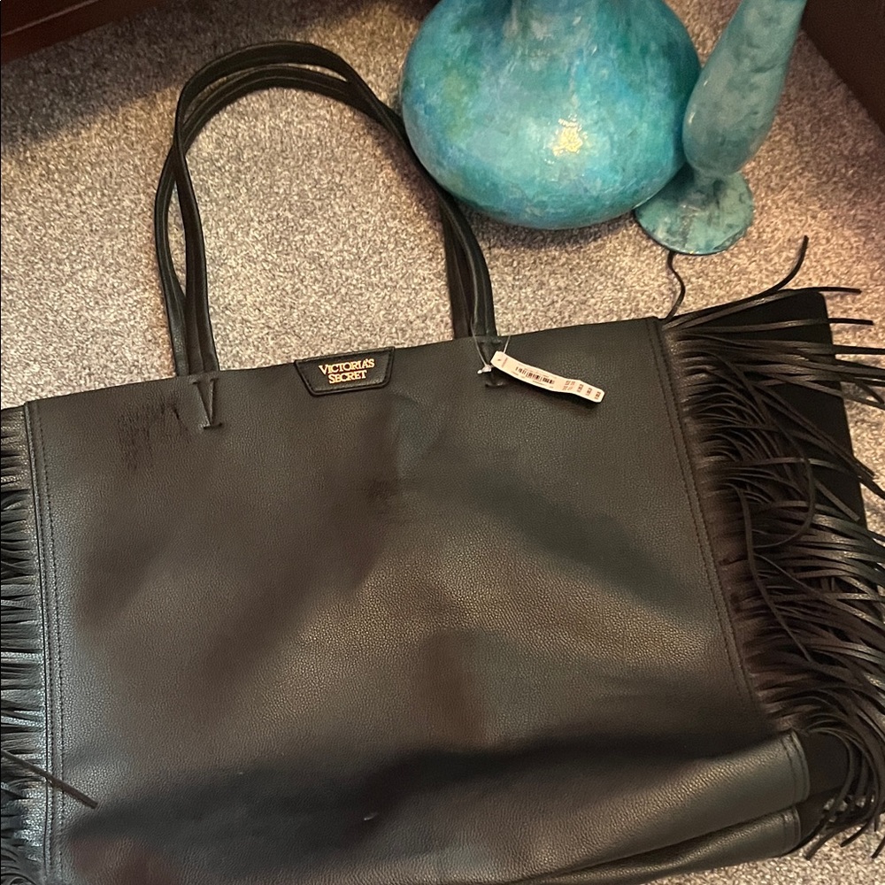 Brand new black with fringe VS bag